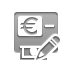 Euro, Atm, pencil DarkGray icon