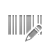 Barcode, pencil Gray icon
