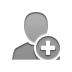 user, Add Gray icon