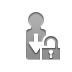 Lock, open, weight Gray icon