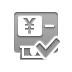 checkmark, yen, Atm DarkGray icon