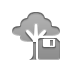 Tree, Diskette Gray icon