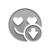 love, smiley, Down DarkGray icon