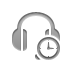 Headset, Clock Gray icon