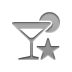 star, cocktail Gray icon