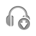 Down, Earphone Gray icon