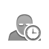 user, Clock, sleep Gray icon