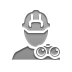 Binoculars, operator Gray icon