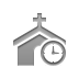 church, Clock Gray icon