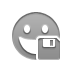 grin, Diskette, smiley DarkGray icon