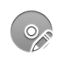 Cd, Disk, pencil DarkGray icon