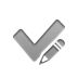 checkmark, pencil Gray icon