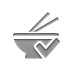 chopsticks, checkmark, Bowl Gray icon