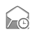 Clock, open, envelope Gray icon