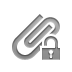 Clip, Lock, open Gray icon
