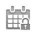 Lock, Month, Calendar, open Gray icon