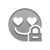 smiley, Lock, love DarkGray icon
