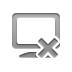 monitor, cross Gray icon