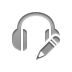 Headset, pencil Gray icon