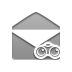 Binoculars, envelope, open Gray icon