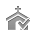 church, checkmark Gray icon