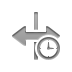 Flip, Clock, horizontal Gray icon