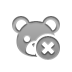 teddy, bear, Close DarkGray icon
