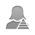 pyramid, woman, user Gray icon