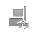 Binoculars, Align, vertical, right Gray icon