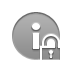 open, Info, Lock Gray icon