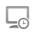 Clock, monitor Gray icon