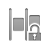 distribute, Left, Lock, open, horizontal Icon