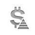Dollar, Currency, pyramid, sign Icon