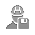 Diskette, operator Gray icon
