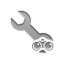 Wrench, technical, Binoculars Gray icon