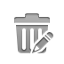 Trash, pencil Gray icon