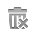 Trash, cross DarkGray icon