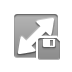 Diskette, Resize Gray icon