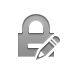 Lock, pencil Gray icon