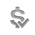 checkmark, Dollar, Currency, sign Gray icon