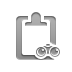 Clipboard, Binoculars Gray icon