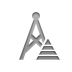 pyramid, antenna Gray icon