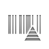 Barcode, pyramid Gray icon