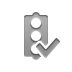 Traffic, light, checkmark Gray icon