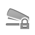 Lock, stapler Gray icon