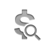 Currency, Dollar, zoom, sign Gray icon