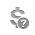 Currency, sign, help, Dollar DarkGray icon