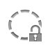 Lock, open, elliptical, Selection Icon