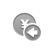 Left, yen, coin DarkGray icon