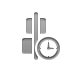 Center, Align, vertical, Clock Gray icon